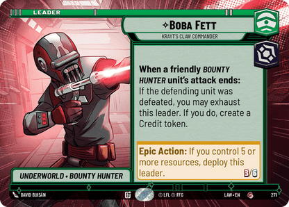 Boba Fett - Krayt's Claw Commander (LAW) Common Fantasy Flight Games Hyperspace Non-Foil