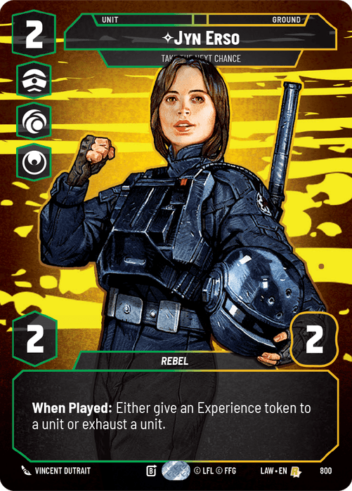 Jyn Erso - Take the Next Chance (LAW) Rare Fantasy Flight Games Prestige Non-Foil