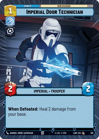 Imperial Door Technician (LAW) Common Fantasy Flight Games Hyperspace Non-Foil