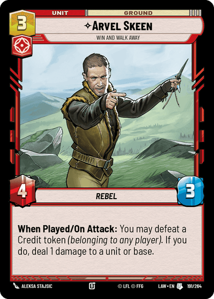 Arvel Skeen - Win and Walk Away (LAW) Uncommon Fantasy Flight Games Standard Non-Foil