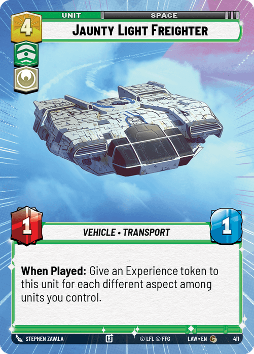 Jaunty Light Freighter (LAW) Common Fantasy Flight Games Hyperspace Non-Foil