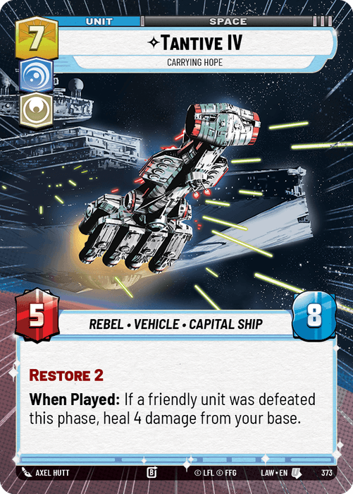 Tantive IV - Carrying Hope (LAW) Uncommon Fantasy Flight Games Hyperspace Non-Foil
