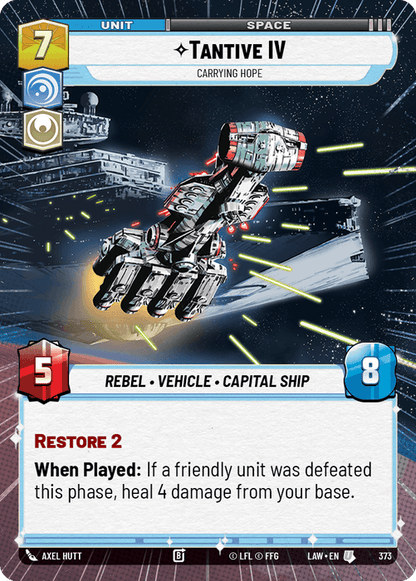 Tantive IV - Carrying Hope (LAW) Uncommon Fantasy Flight Games Hyperspace Non-Foil