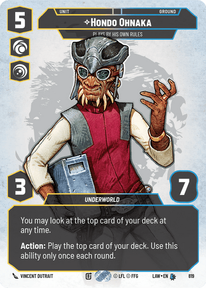 Hondo Ohnaka - Plays By His Own Rules (LAW) Legendary Fantasy Flight Games Prestige Non-Foil