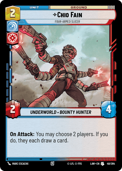 Chio Fain - Four-Armed Slicer (LAW) Uncommon Fantasy Flight Games Standard Non-Foil
