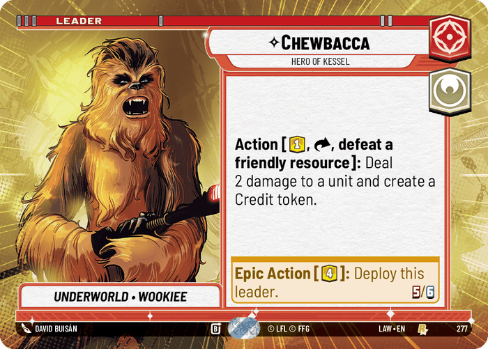 Chewbacca - Hero of Kessel (LAW) Rare Fantasy Flight Games Hyperspace Non-Foil
