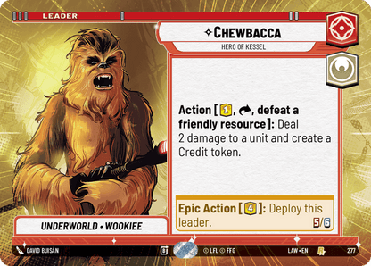 Chewbacca - Hero of Kessel (LAW) Rare Fantasy Flight Games Hyperspace Non-Foil