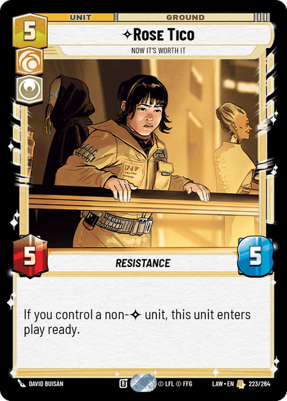 Rose Tico - Now It's Worth It (LAW) Rare Fantasy Flight Games Standard Non-Foil