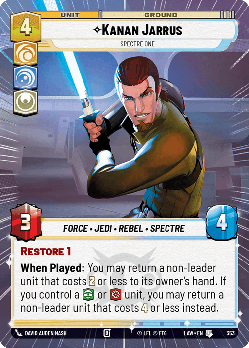 Kanan Jarrus - Spectre One (LAW) Uncommon Fantasy Flight Games Hyperspace Non-Foil