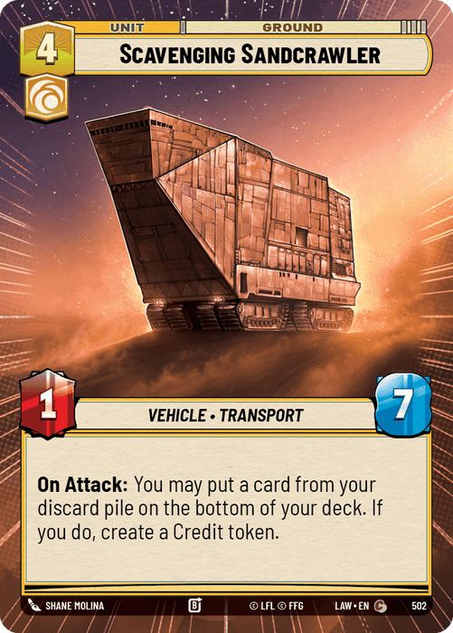 Scavenging Sandcrawler (LAW) Common Fantasy Flight Games Hyperspace Non-Foil