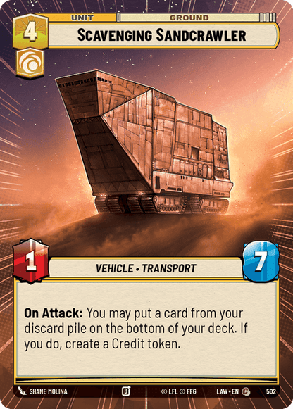 Scavenging Sandcrawler (LAW) Common Fantasy Flight Games Hyperspace Non-Foil