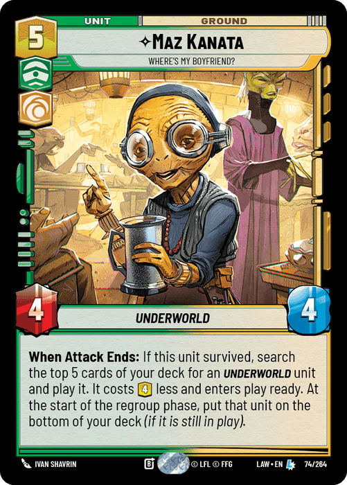 Maz Kanata - Where's My Boyfriend? (LAW) Legendary Fantasy Flight Games Standard Non-Foil