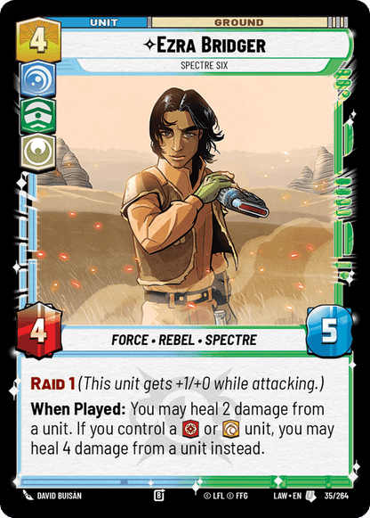 Ezra Bridger - Spectre Six (LAW) Uncommon Fantasy Flight Games Standard Non-Foil