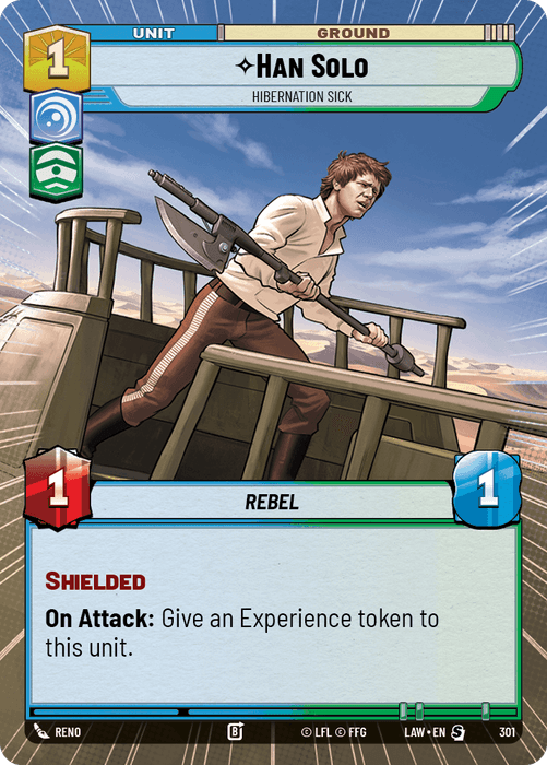Han Solo - Hibernation Sick (LAW) Starter Fantasy Flight Games Hyperspace Non-Foil