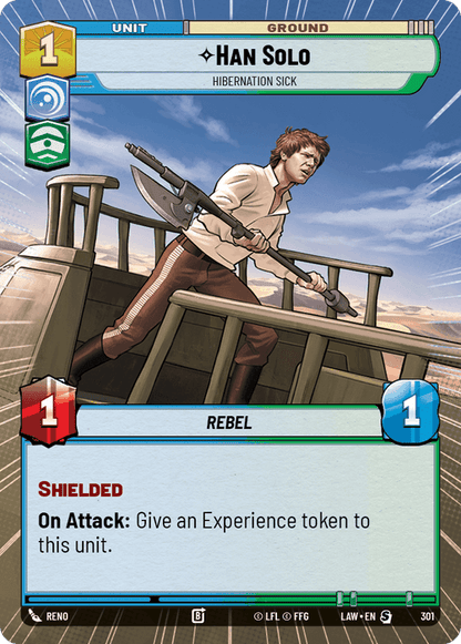 Han Solo - Hibernation Sick (LAW) Starter Fantasy Flight Games Hyperspace Non-Foil