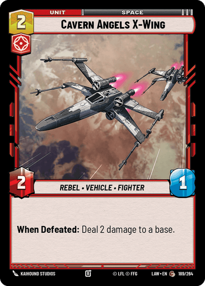 Cavern Angels X-Wing (LAW) Common Fantasy Flight Games Standard Non-Foil