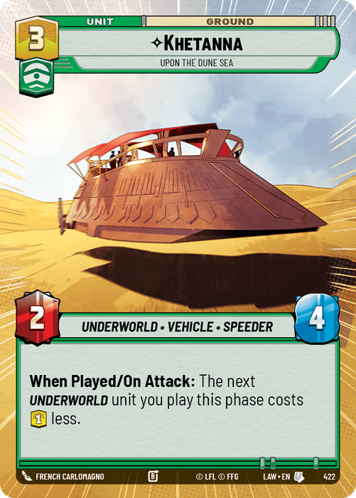 Khetanna - Upon the Dune Sea (LAW) Uncommon Fantasy Flight Games Hyperspace Non-Foil
