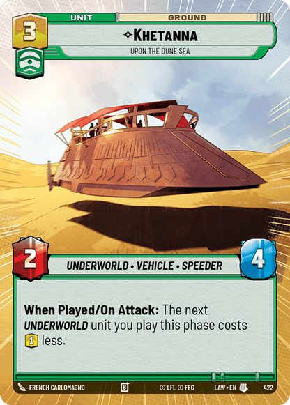 Khetanna - Upon the Dune Sea (LAW) Uncommon Fantasy Flight Games Hyperspace Non-Foil