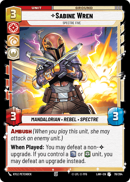 Sabine Wren - Spectre Five (LAW) Uncommon Fantasy Flight Games Standard Non-Foil