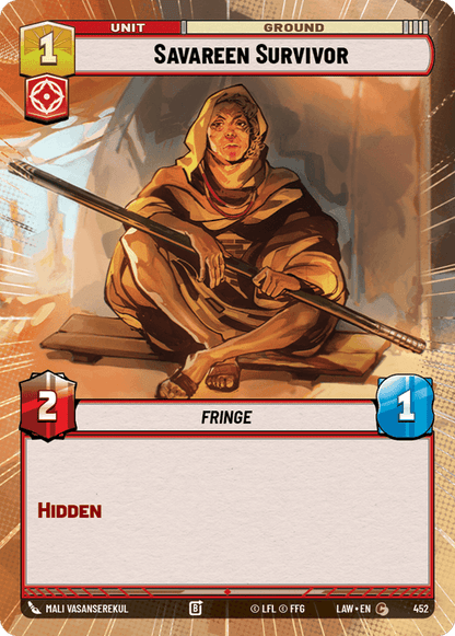 Savareen Survivor (LAW) Common Fantasy Flight Games Hyperspace Non-Foil
