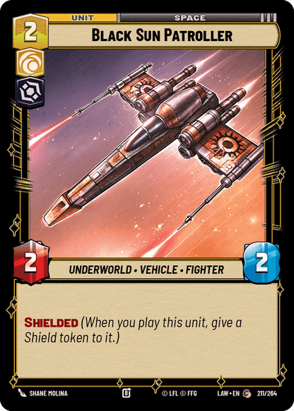 Black Sun Patroller (LAW) Common Fantasy Flight Games Standard Non-Foil