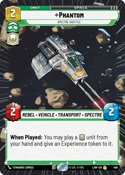 Phantom - Spectre Shuttle (LAW) Rare Fantasy Flight Games Hyperspace Non-Foil