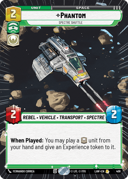 Phantom - Spectre Shuttle (LAW) Rare Fantasy Flight Games Hyperspace Non-Foil