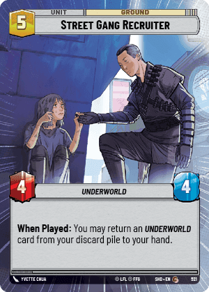 Street Gang Recruiter (LAW) Common Fantasy Flight Games Hyperspace Non-Foil