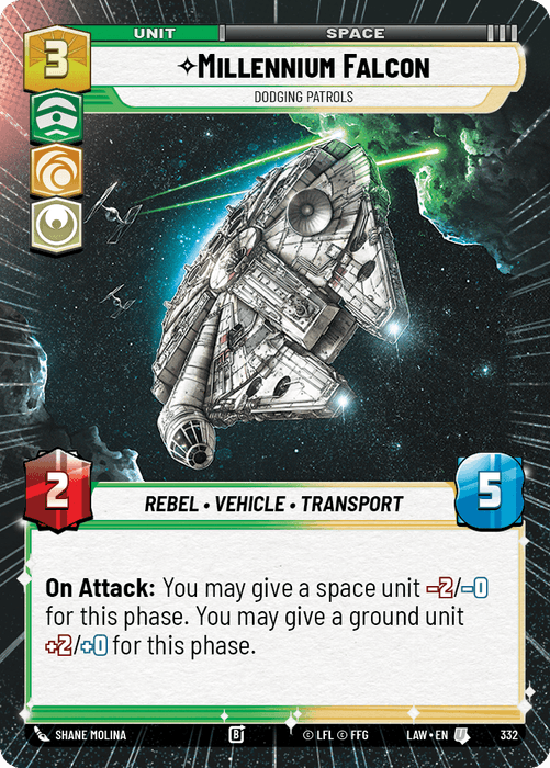 Millennium Falcon - Dodging Patrols (LAW) Uncommon Fantasy Flight Games Hyperspace Non-Foil