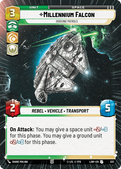 Millennium Falcon - Dodging Patrols (LAW) Uncommon Fantasy Flight Games Hyperspace Non-Foil