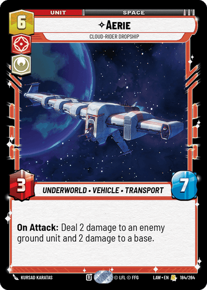 Aerie - Cloud-Rider Dropship (LAW) Rare Fantasy Flight Games Standard Non-Foil