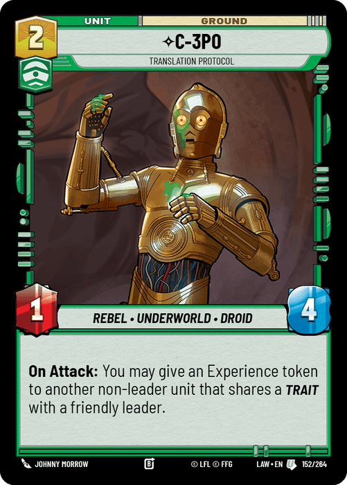 C-3PO - Translation Protocol (LAW) Uncommon Fantasy Flight Games Standard Non-Foil