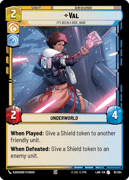 Val - It's Been a Ride, Babe (LAW) Uncommon Fantasy Flight Games Standard Non-Foil