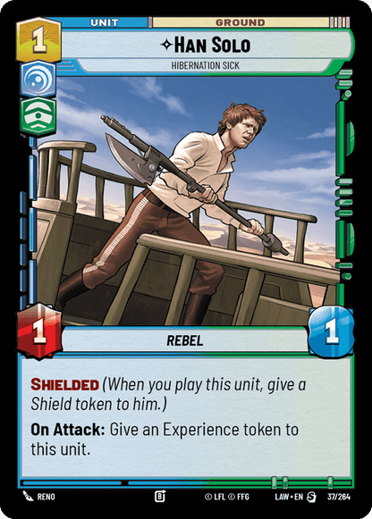 Han Solo - Hibernation Sick (LAW) Starter Fantasy Flight Games Standard Non-Foil