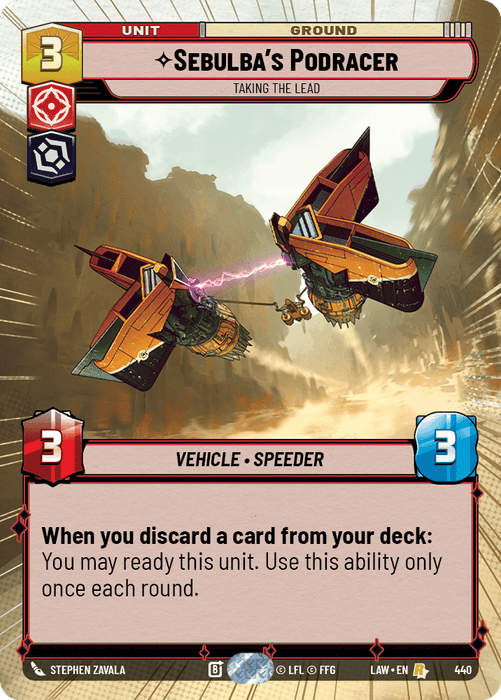 Sebulba's Podracer - Taking the Lead (LAW) Rare Fantasy Flight Games Hyperspace Non-Foil