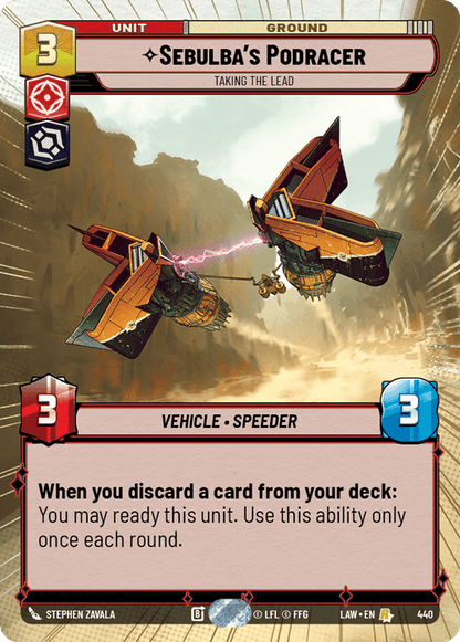 Sebulba's Podracer - Taking the Lead (LAW) Rare Fantasy Flight Games Hyperspace Non-Foil