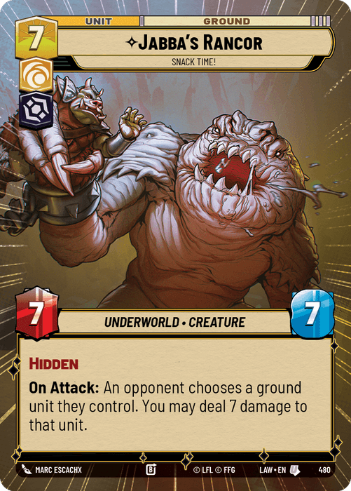 Jabba's Rancor - Snack Time! (LAW) Uncommon Fantasy Flight Games Hyperspace Non-Foil
