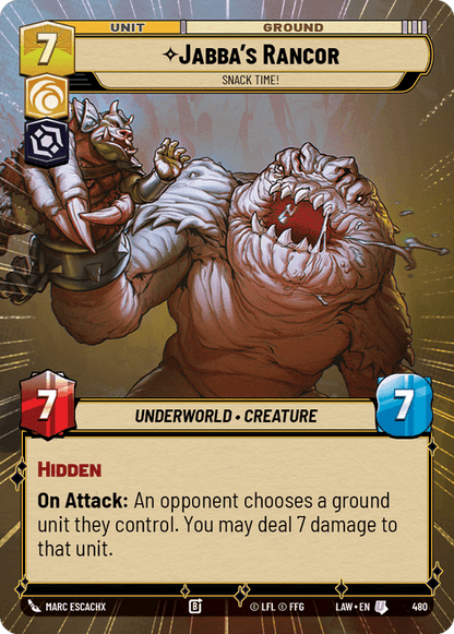 Jabba's Rancor - Snack Time! (LAW) Uncommon Fantasy Flight Games Hyperspace Non-Foil