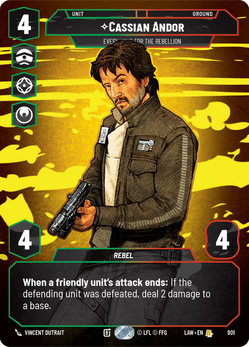 Cassian Andor - Everything For the Rebellion (LAW) Rare Fantasy Flight Games Prestige Non-Foil