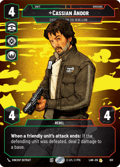 Cassian Andor - Everything For the Rebellion (LAW) Rare Fantasy Flight Games Prestige Non-Foil
