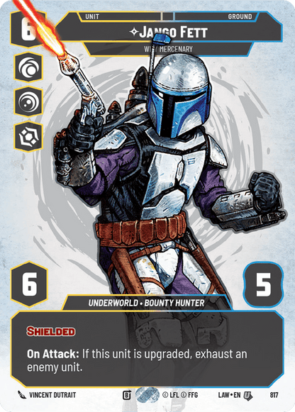 Jango Fett - Wily Mercenary (LAW) Uncommon Fantasy Flight Games Prestige Non-Foil