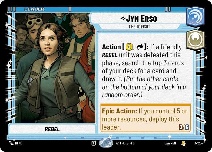 Jyn Erso - Time to Fight (LAW) Rare Fantasy Flight Games Standard Non-Foil