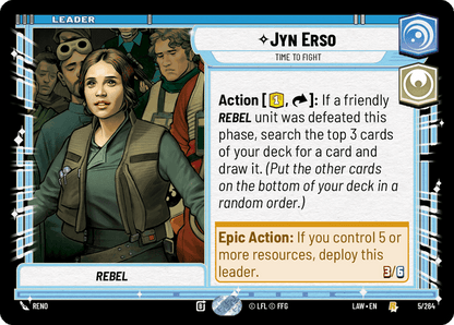 Jyn Erso - Time to Fight (LAW) Rare Fantasy Flight Games Standard Non-Foil