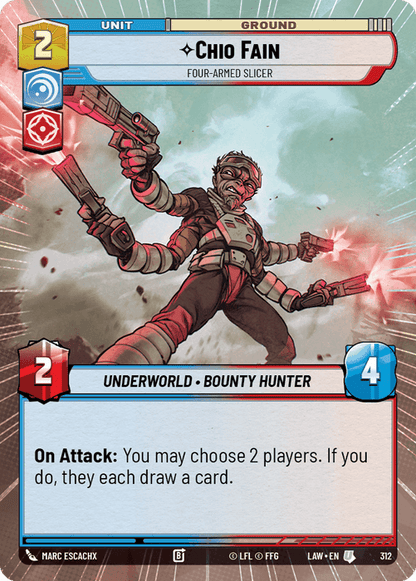 Chio Fain - Four-Armed Slicer (LAW) Uncommon Fantasy Flight Games Hyperspace Non-Foil