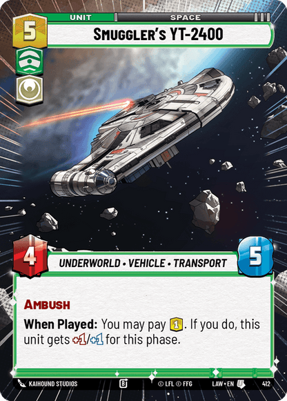 Smuggler's YT-2400 (LAW) Uncommon Fantasy Flight Games Hyperspace Non-Foil