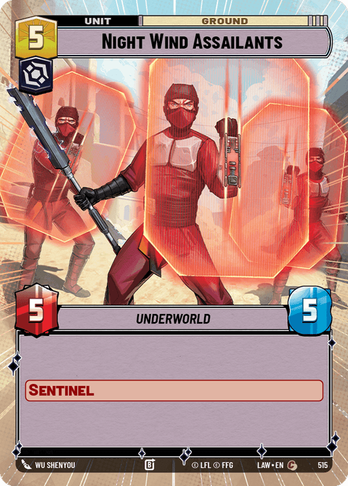 Night Wind Assailants (LAW) Common Fantasy Flight Games Hyperspace Non-Foil