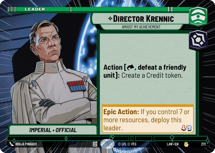 Director Krennic - Amidst My Achievement (LAW) Rare Fantasy Flight Games Hyperspace Non-Foil