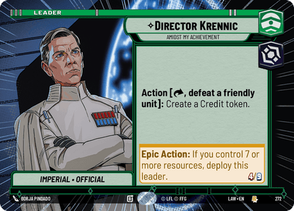 Director Krennic - Amidst My Achievement (LAW) Rare Fantasy Flight Games Hyperspace Non-Foil