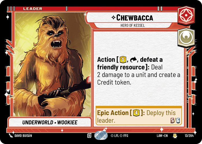 Chewbacca - Hero of Kessel (LAW) Rare Fantasy Flight Games Standard Non-Foil