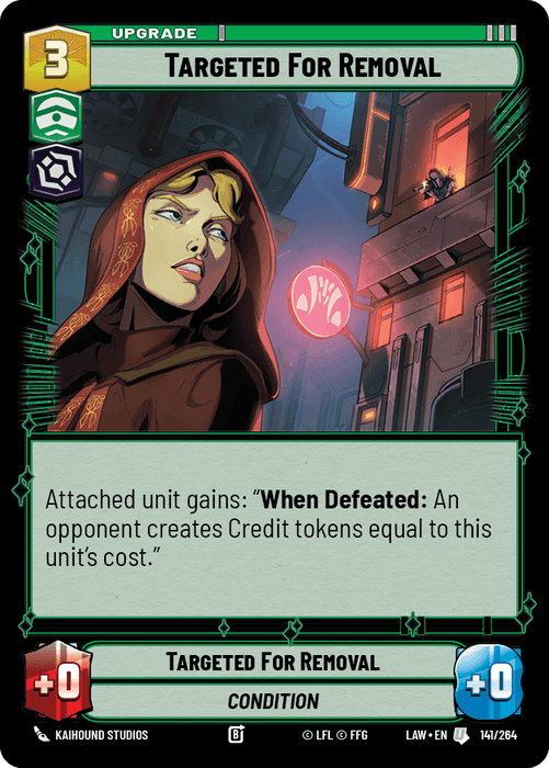 Targeted For Removal (LAW) Uncommon Fantasy Flight Games Standard Non-Foil
